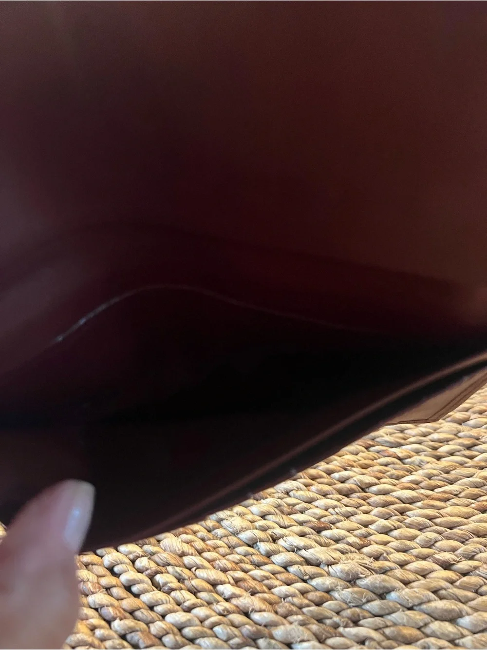 Vintage Must De Cartier Burgundy Leather Long Wallet Checkbook Cover
